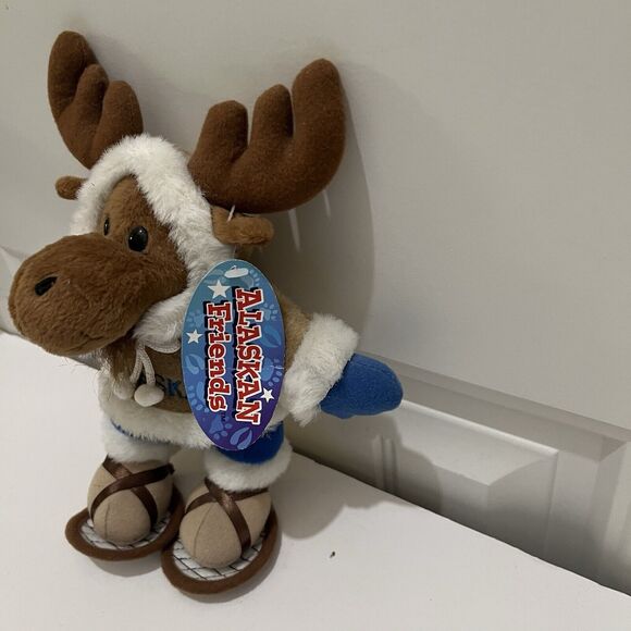 Arctic Circle Alaska Moose Plush Snow Shoes 8" Stuffed Animal Alaskan Friends - Picture 6 of 10
